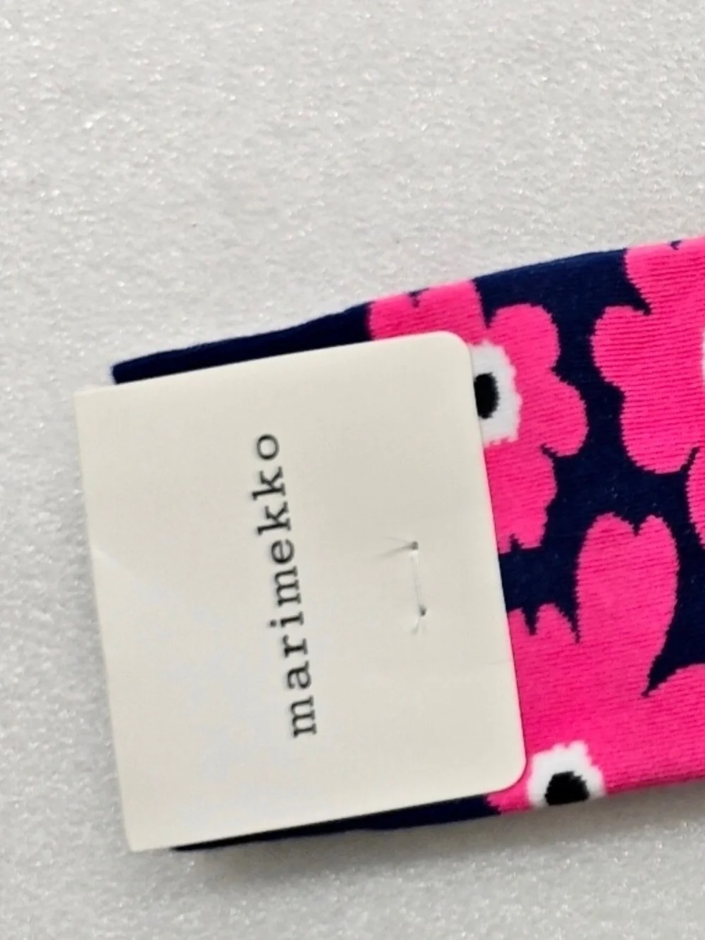 Women Spring Summer Marimekko Navy Pink Retro Flower Size 37-39 (US 6-8.5) - Picture 3 of 3